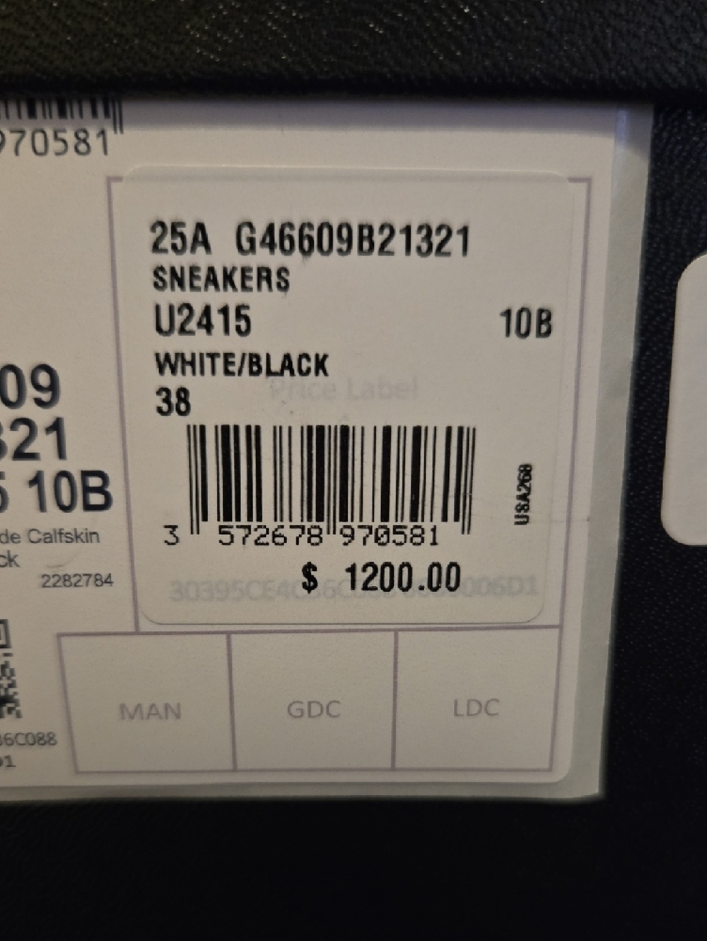 Chanel White and Black Leather Platform Sneaker - Picture 9 of 9